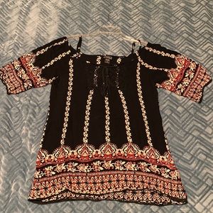 Off Shoulder Black Top